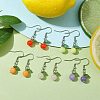 5Pairs 5 Colors Acrylic Dangle Earrings EJEW-JE05750-2