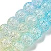 Spray Painted Crackle Glass Beads Strands DGLA-C002-8mm-05-4