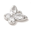 Brass Pave Clear Cubic Zirconia Charms KK-G499-10P-2