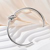 304 Stainless Steel Cuff Bangles for Women BJEW-C088-04P-1