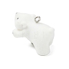 Flocky Opaque Resin Pendants LS-RESI-G105-06C-2
