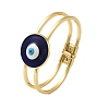 Rack Plating Brass Enamel Evil Eye Hollow Bangles for Women BJEW-H607-01G-06-1