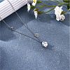 925 Sterling Silver Zircon Pendant Necklace 12 Constellation Pendant Necklace Jewelry Anniversary Birthday Gifts for Women Men JN1088L-3