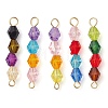 Rainbow Color Transparent Acrylic Bicone Beaded Connectors Charms PALLOY-JF02968-1