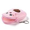 Cartoon Style Avocado Fluffy Cloth Wallets AJEW-I066-01A-3