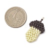 Beaded Pine Cone Charms PALLOY-MZ01148-2