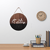 Wooden Hanging Plate HJEW-WH0027-001-6