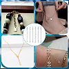 6Pcs 6 Styles Brass Ends with Chain FIND-PH0060-21P-5