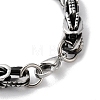 304 Stainless Steel Byzantine Chain Chunky Bracelets for Men BJEW-C072-01AS-3