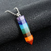 Conical Hexagonal Pillar Pendant Necklaces OU5901-1