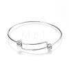 Adjustable 304 Stainless Steel Expandable Bangle Making BJEW-G546-01P-2