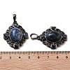 Natural Sodalite Rhombus Pendants G-K363-02R-09-3