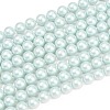 Frosted Glass Pearl Beads Strands GLAA-A044-08A-05-1