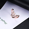 Paw Print with Heart Alloy Cuff Rings for Women WGE50A0-03-1