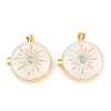 Brass Locket Pendants KK-D232-10G-2