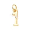 Brass Micro Pave Cubic Zirconia Pendants KK-D019-28G-01-1
