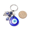 Natural Lapis Lazuli & Freshwater Pearl Bead Keychain KEYC-JKC00365-3