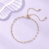 Brass Cable & Figaro Chain Slider Bracelets for Women BJEW-JB13156-1