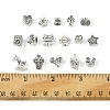 64Pcs 16 Styles Tibetan Style Alloy European Large Hole Beads FIND-FS0002-63-5