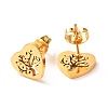 Ion Plating(IP) 304 Stainless Steel Stud Earrings EJEW-C001-08G-2