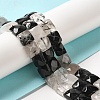 Natural Black Tourmalinated Quartz Beads Strands G-C109-A01-01-2