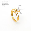 304 Stainless Steel Pave Cubic Zirconia Cuff Open Rings WG5A0BA-01-1
