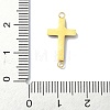 Ion Plating(IP) 304 Stainless Steel Crystal Rhinestone Connector Charms X-STAS-Z065-02G-02-3