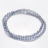 Pearl Luster Plated Glass Faceted Drum Bead Strands GLAA-A032-3mm-PL15-2
