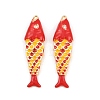 Brass Enamel Pendants KK-CBA6818-03G-02-1