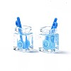 Imitation Drink Resin Pendants CRES-S359-32C-4
