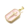 Brass Enamel Pendants KK-P336-14G-01-2