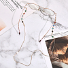 Globleland 8Pcs 8 Style Iron & Plastic & Acrylic Curb Chains Neck Strap for Eyeglasses AJEW-GL0001-66-5