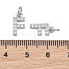 SHEGRACE Brass Micro Pave Clear Cubic Zirconia Pendants XGRQ29622-394P-F-3