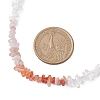 Natural Carnelian & Rose Quartz & Quartz Crystal Chip Beaded Necklaces NJEW-JN05099-03-3