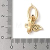 Brass Pave Clear Cubic Zirconia Fold Over Clasps KK-M320-09G-3