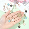 12Pcs 4 Style Alloy Enamel Clock Pendant Decorations HJEW-YW00259-5