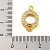 Rack Plating Round Ring Brass Micro Pave Clear Cubic Zirconia Twister Clasps KK-F876-09G-3