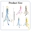 Polyester & Spandex Cord Pendant Decorations HJEW-YW00432-01-3