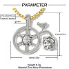 Zinc Alloy with Crystal Rhinestone Charms RB-OY001-65P-2