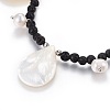 Spiral Shell Charm Anklets AJEW-AN00250-2