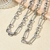 304 Stainless Steel Paperclip & Rolo Chain Necklace and Bracelet Set SJEW-D091-02P-5