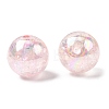 AB Color Transparent Crackle Round Acrylic Beads CACR-S006-01-3