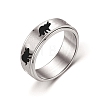 Rotating Stainless Steel Anxiety Relief Rings for Women Men PW-WG4928D-24-1