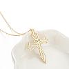 304 Stainless Steel Cutout Pendant Necklaces for Women WGF4B22-01-1