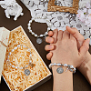 4Pcs Religious Alloy Beaded Charm Bracelets BJEW-DC0001-32-3