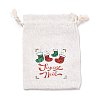 Christmas Cotton Cloth Storage Pouches ABAG-M004-02A-1