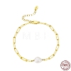 Natural Freshwater Pearls Bead Link Bracelets BJEW-I314-134-1