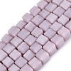 Opaque Frosted Glass Beads Strands GLAA-N072-01A-B07-1