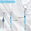 4Pcs  4 Colors Macrame Fringe Braided Keychain AJEW-SW00014-02-2