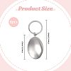 6Pcs 316 Stainless Steel Locket Pendant Keychain KEYC-PH01648-2